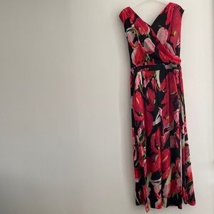 Multicolor Floral Silk Jumpsuit